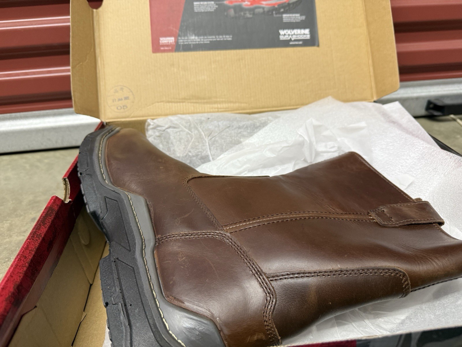 Wolverine Raider w211169 Dura shock Carbonmax Wellington Composite Toe Sizes