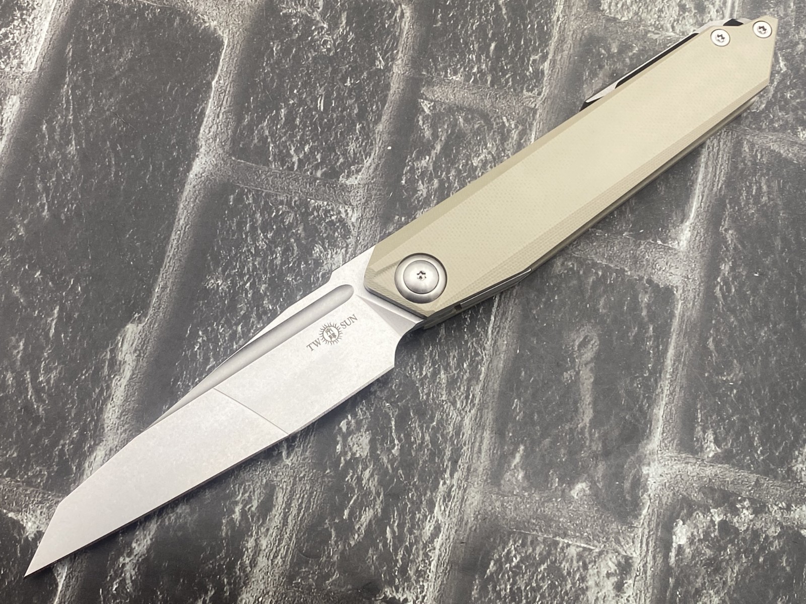 Twosun TS218-N690-SW Folding Knife N690 Blade G10 Handle Camping Pocket Knife