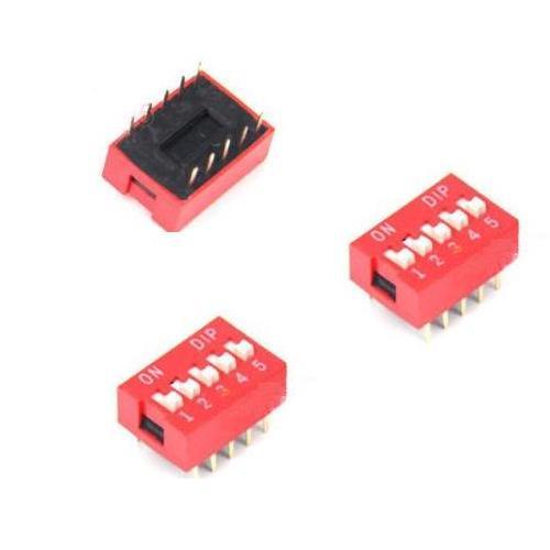 5X Slide Type Switch Module 2.54mm 5-Bit 5 Position Way DIP Red Pitch