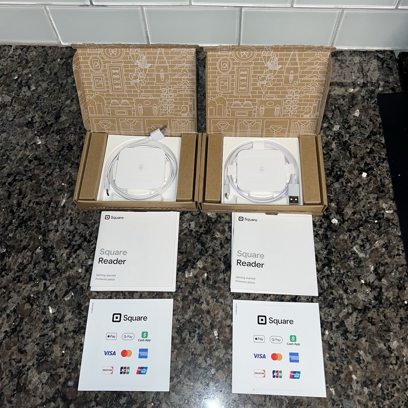 2 Count Value Pack Square Contactless Chip USB-C Card Reader New Open Box