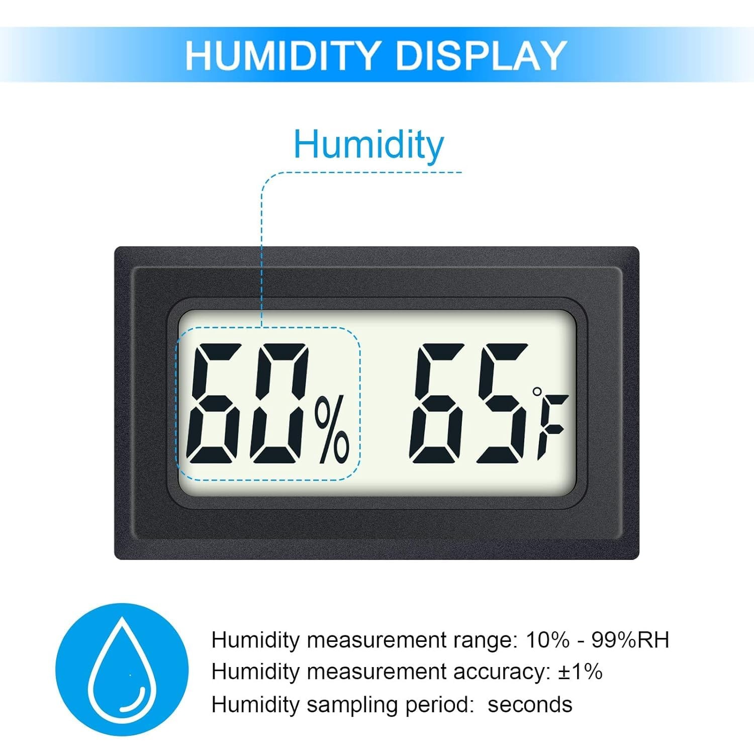 6 Pack Mini Indoor Temperature Humidity Meter Gauge Thermometer Hygrometer LC...