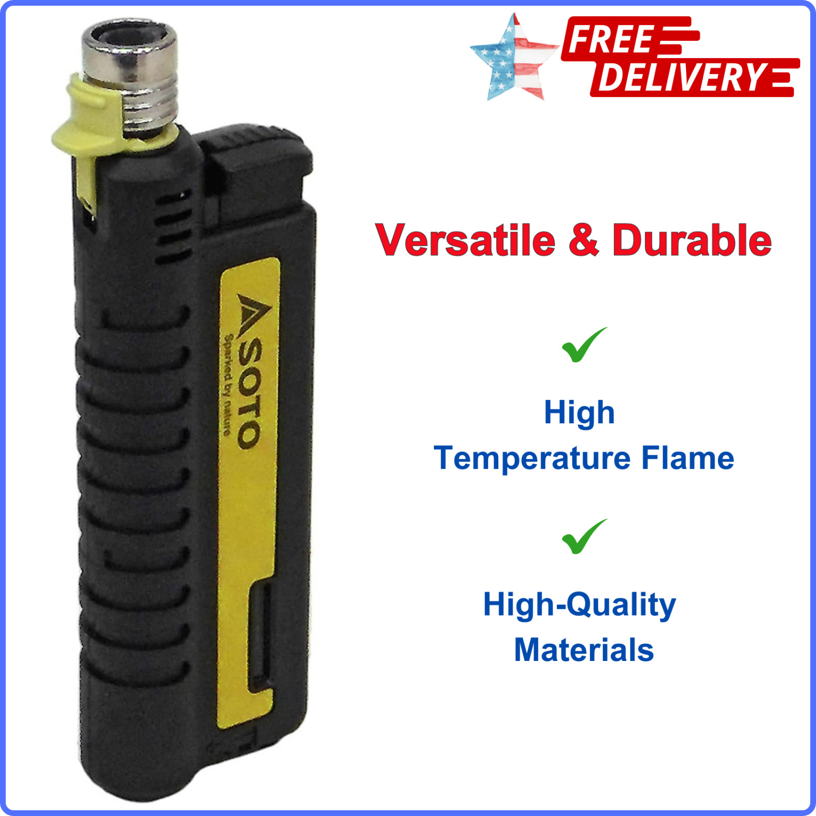 SOTO Pocket Torch Lighters For Camping Extended Refillable Torch Lighter Compact