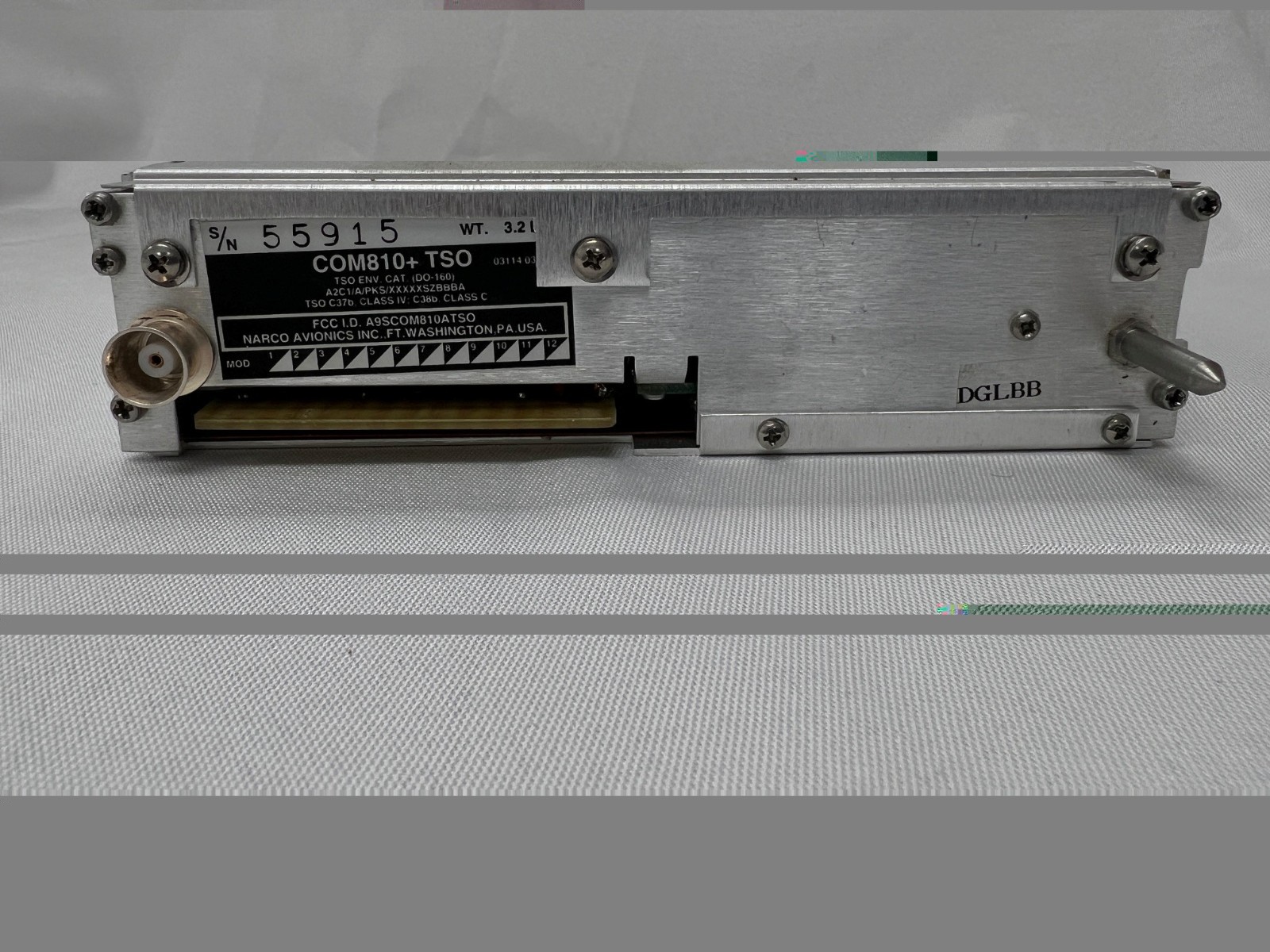 NARCO COM 810+ TSO 14V VHF Comm Transceiver – S/N 55915 – As Remove