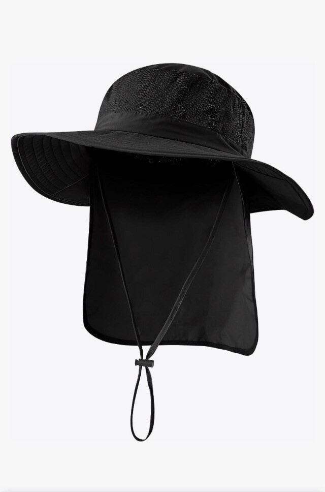 Home Prefer Outdoor UPF50+ Sun Hat Wide Brim Mesh Fishing Hat with Neck Flap NEW