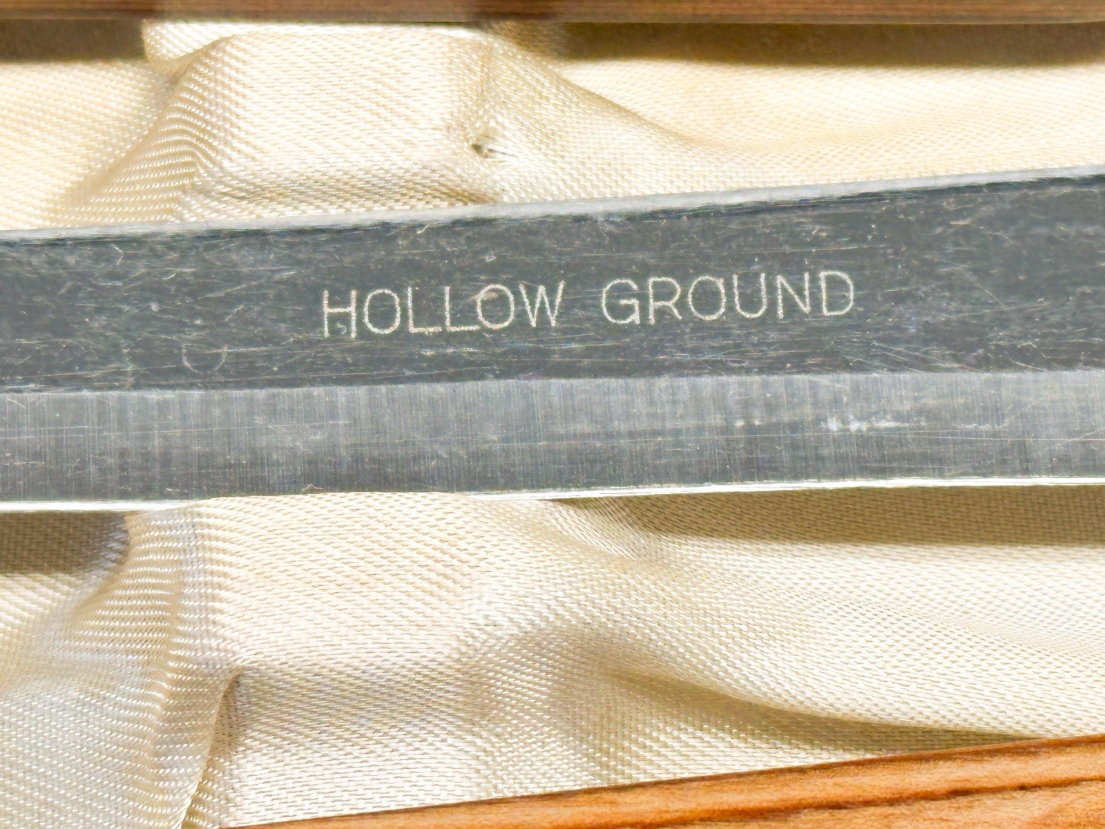 Westall Richardson Carving Set Hollow Ground Sheffield Made Layered Wood Handle