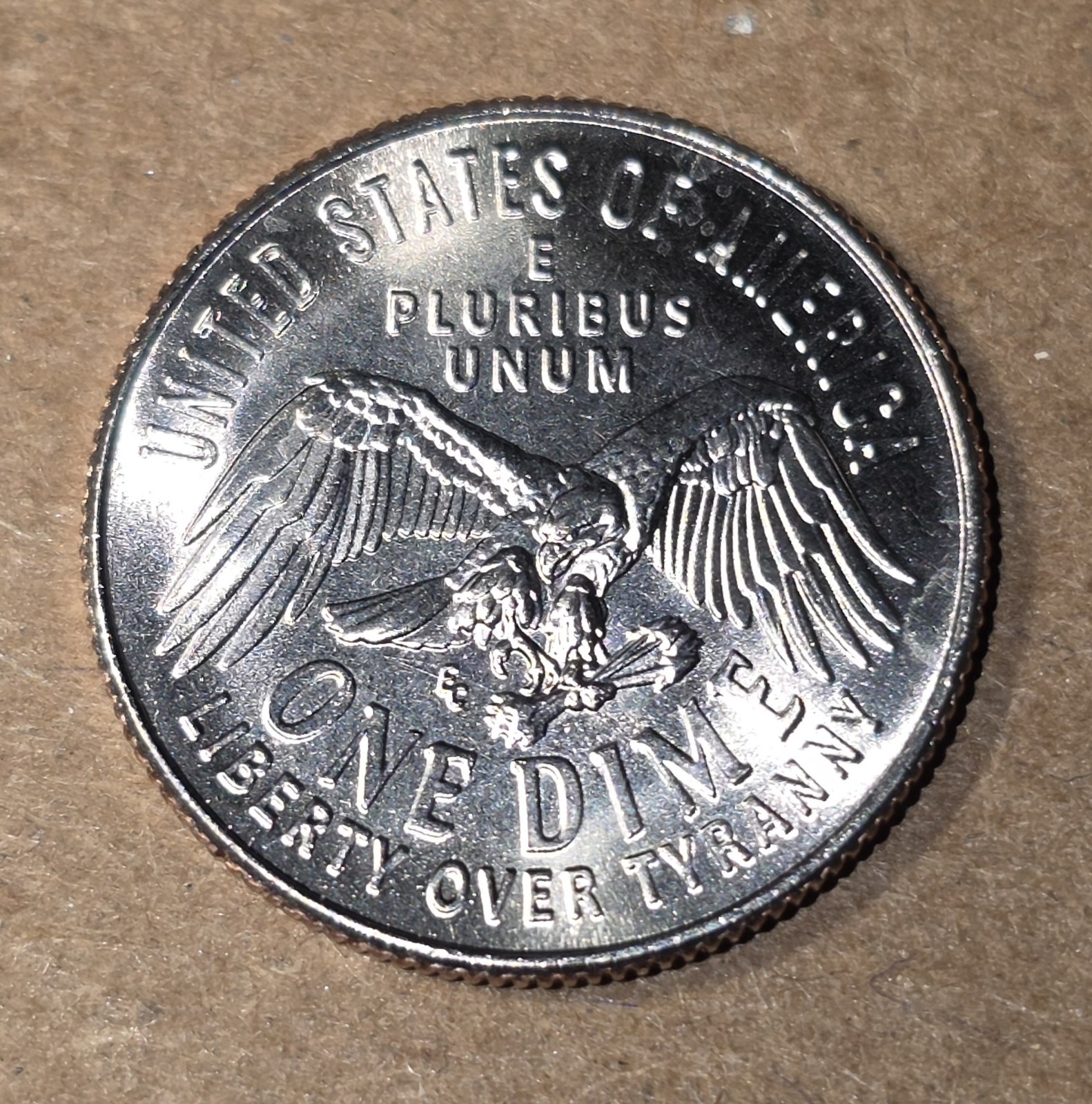 2026 P 250th Emerging Liberty Dime Die Break Error crack under bust