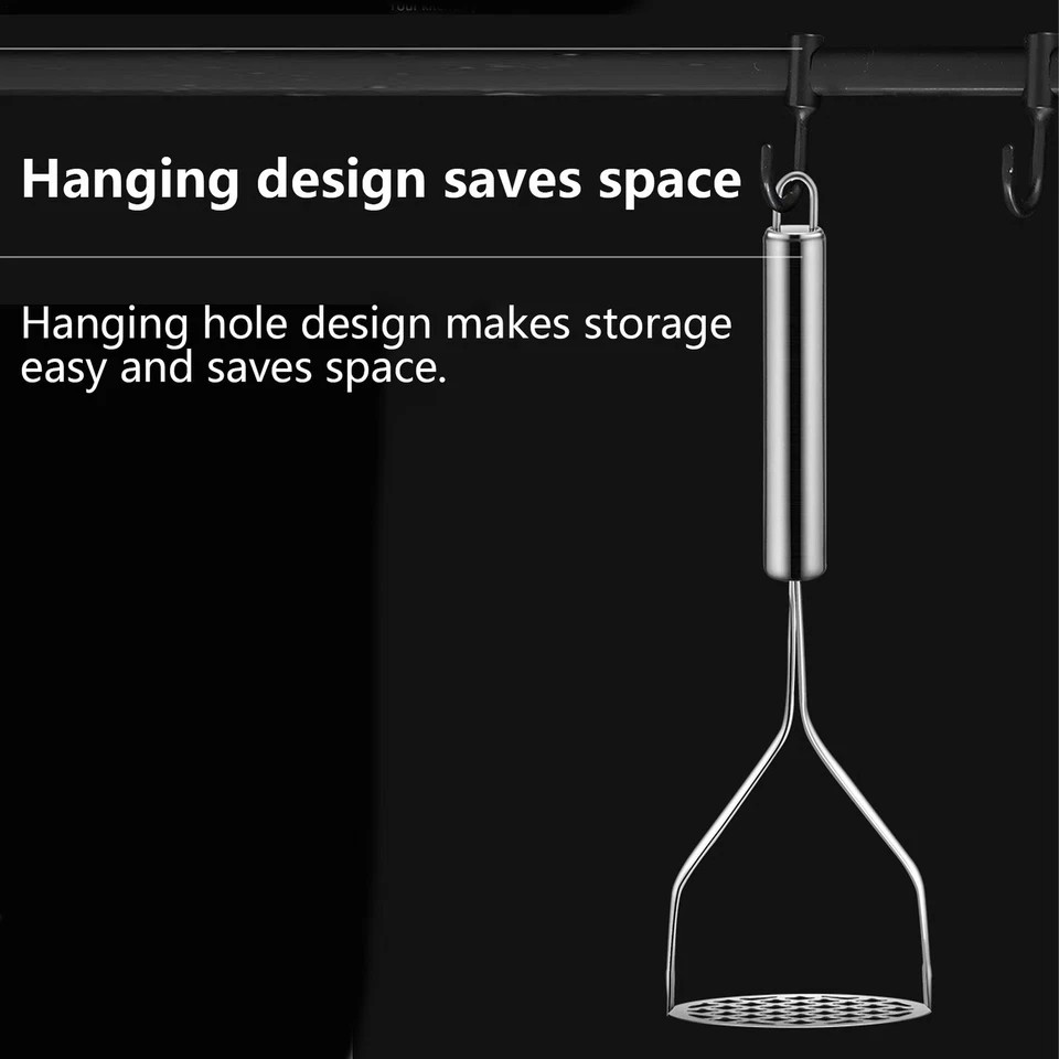 Potato Masher Hangable Stainless Steel Ricer & Vegetable Crusher Kitchen Gadget*