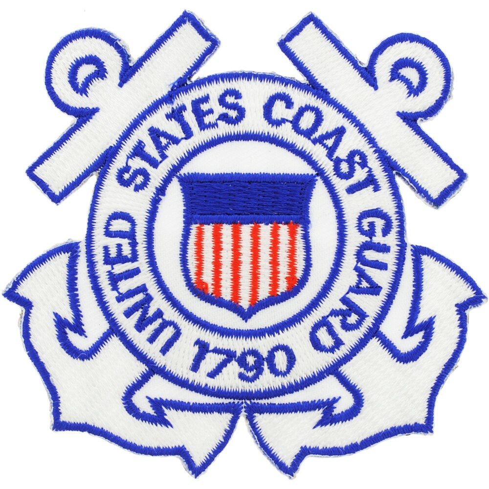 COAST GUARD LOGO (03) (Anchors) Embroidered Shoulder Patch (3") (0623)