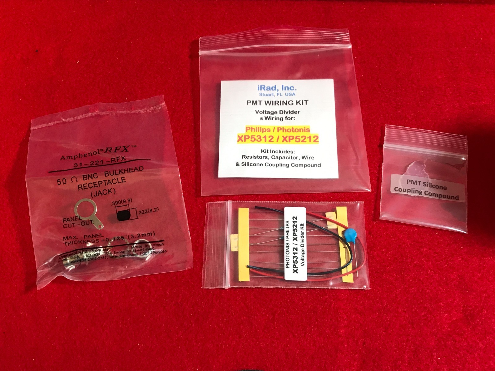 3" Scintillation Detector BASIC KIT Includes PMT Scintillator Electronics & BNC