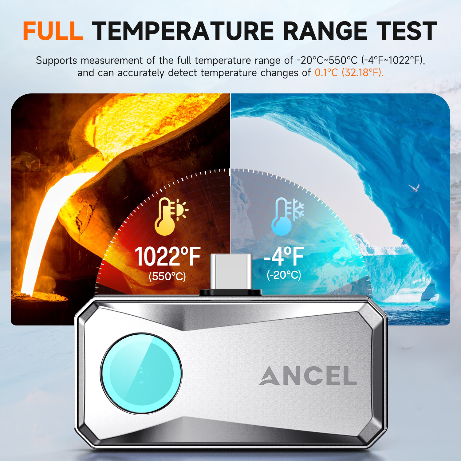 Thermal Camera for Android USB Type-C 256x192 IR Resolution Professional Grade
