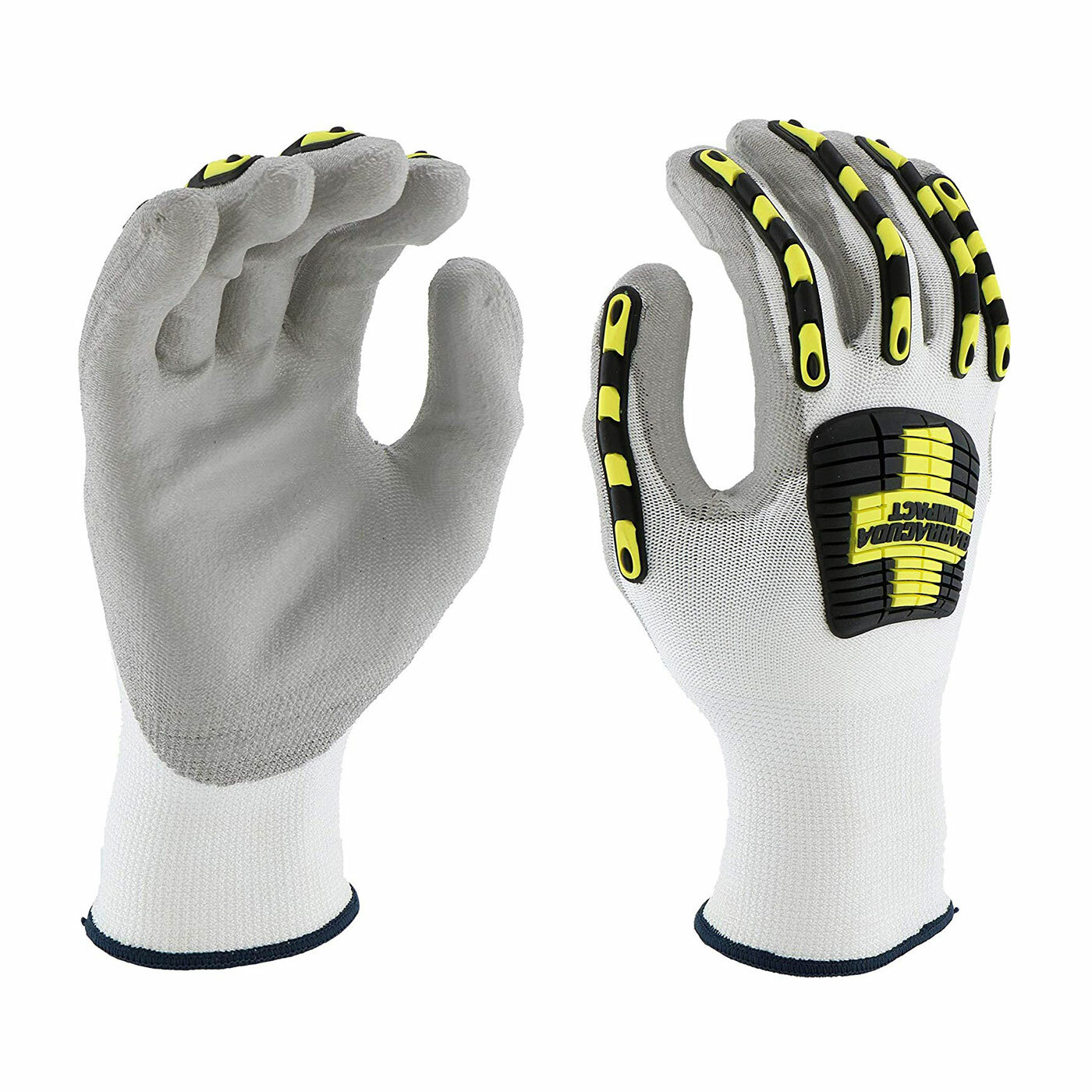 2 Pair Westchester Barracuda Impact W/ Cut Resistant Work Gloves Sz Medium