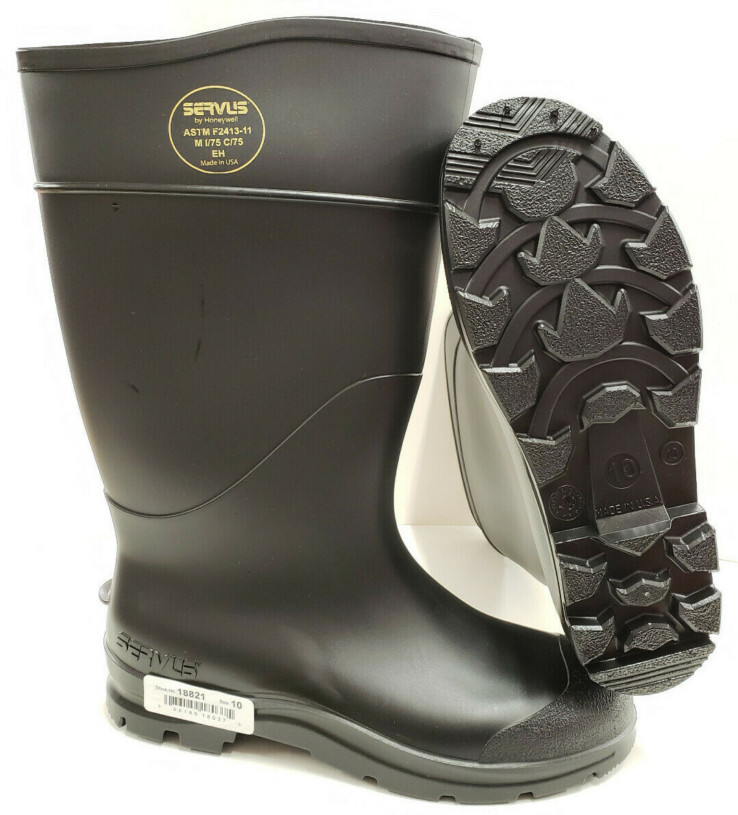 Servus by Honeywell Waterproof Rubber Slip Resistant Work Boots Soft & Steel Toe