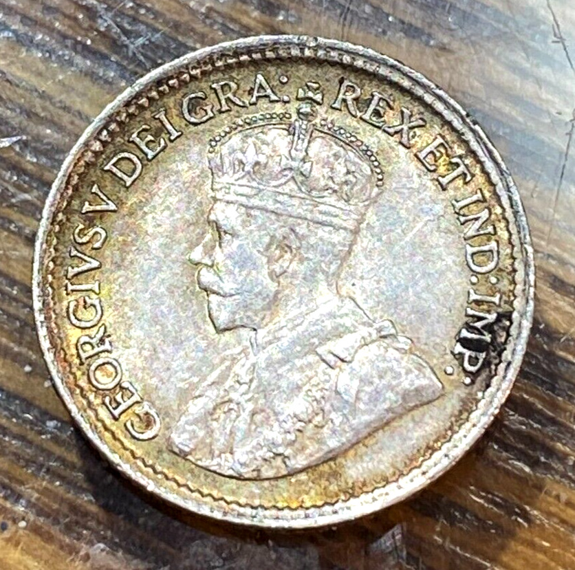 1920 Canada Five Cents Nice Original BU+ KM-22a Two Year Type CHRC