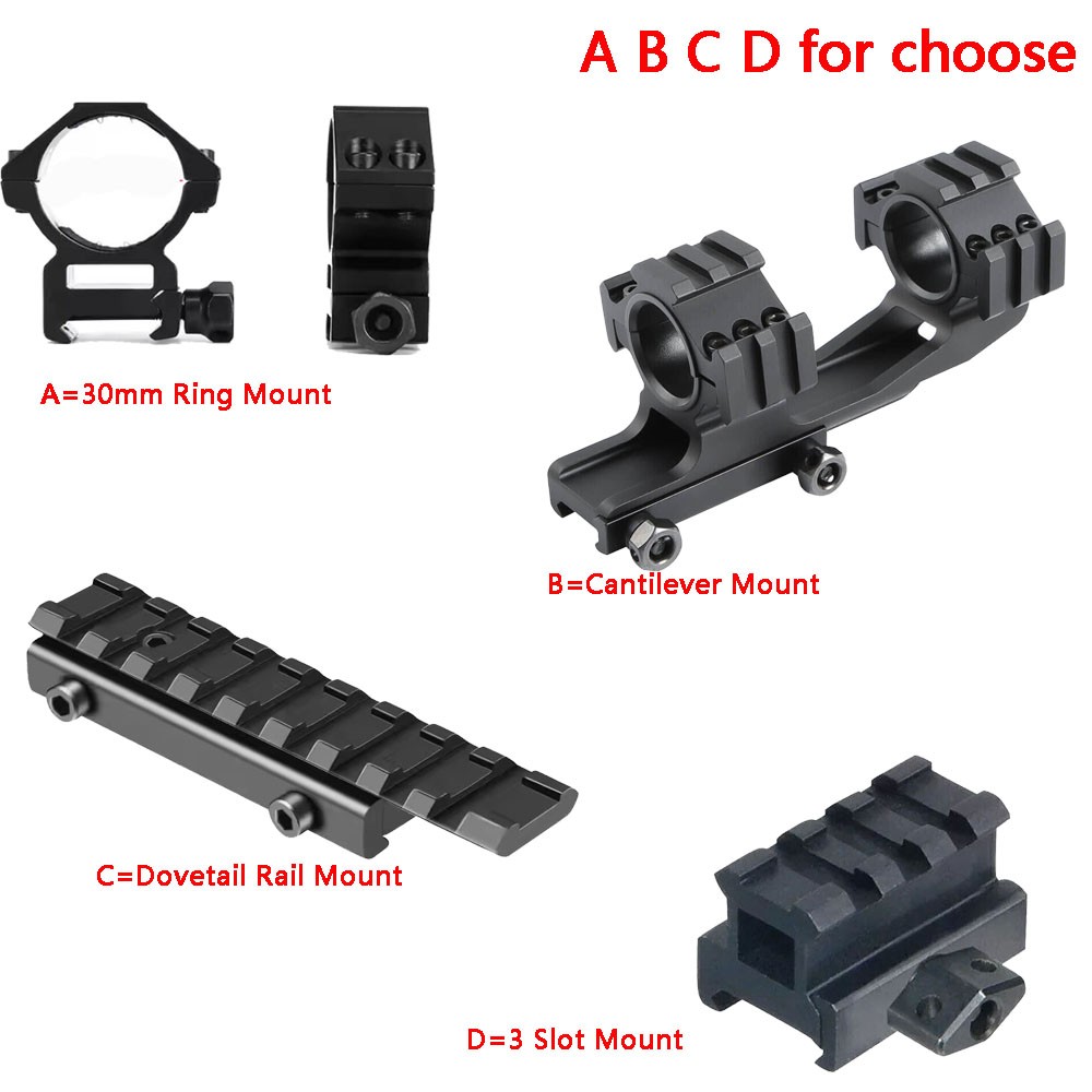 30mm-1" PEPR Cantilever/0.83" 3 Slot Mount/Dovetail Rail Mount/30mm Ring Mount