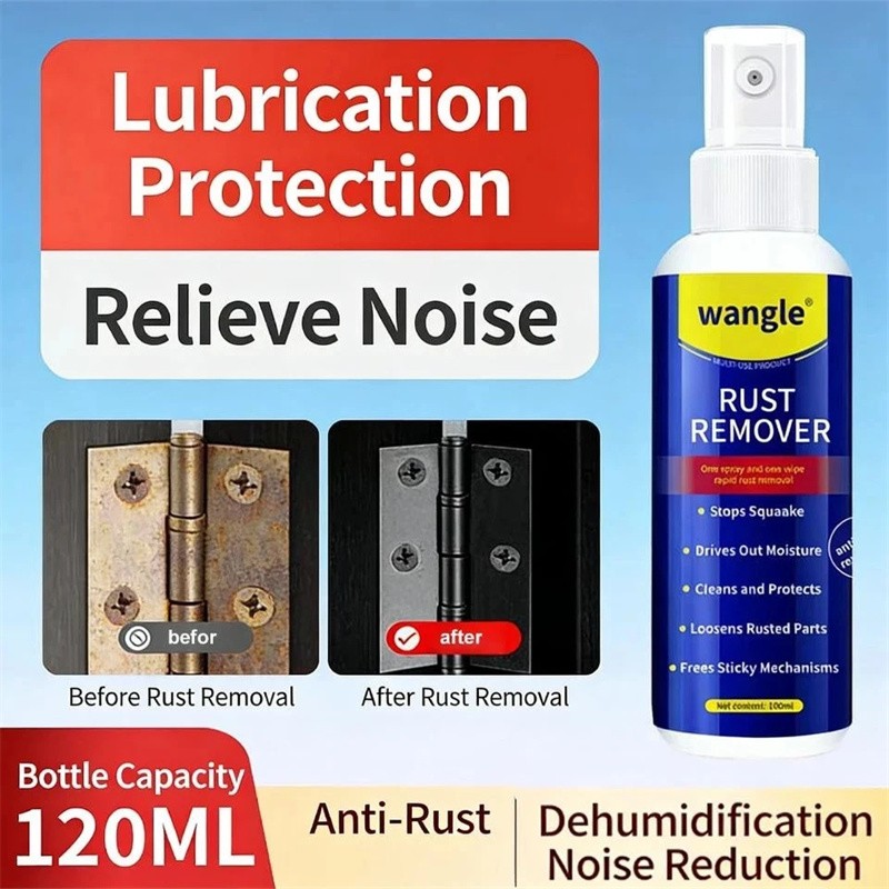 3X Wangle Rust Remover,Anti-Rust Lubricant Spray & Rust Remover Easy Application