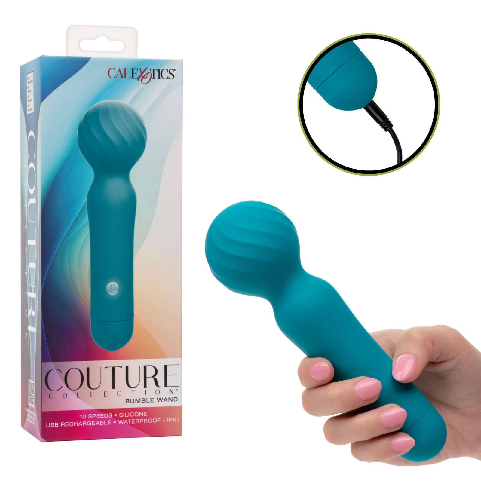 Silicone Powerful Wand Vibrator Waterproof Vibrating Rechargeable Massager