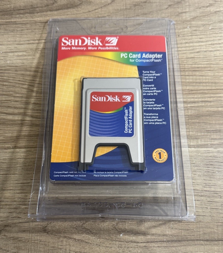 Sandisk 80-58-00348 Compact Flash PC Card Adapter - PCMCIA Reader (SDCF-38)