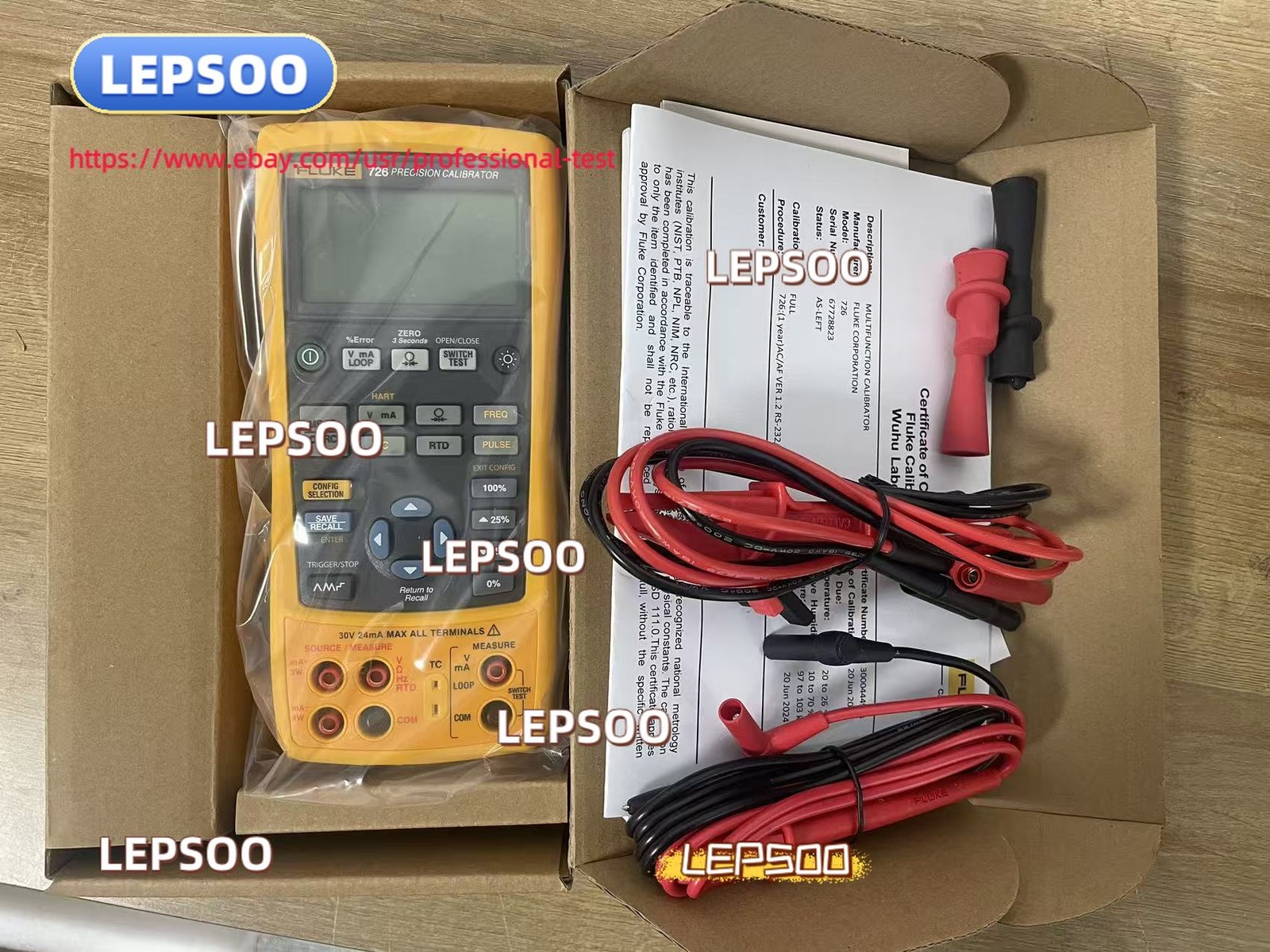 95%New Fluke 726 Multifunction Process Calibrator Calibrated /stock&pr
