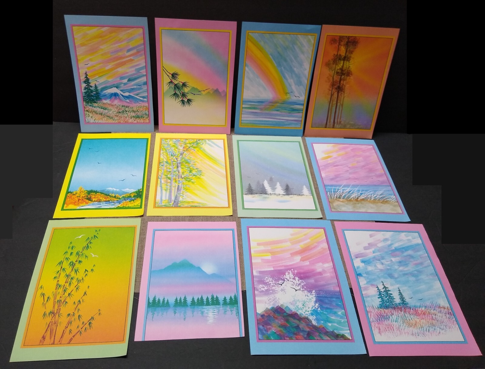 Retro Watercolor Nature Prints for Decoupage/Scrapbooking/Ephemera/Crafts, 1991