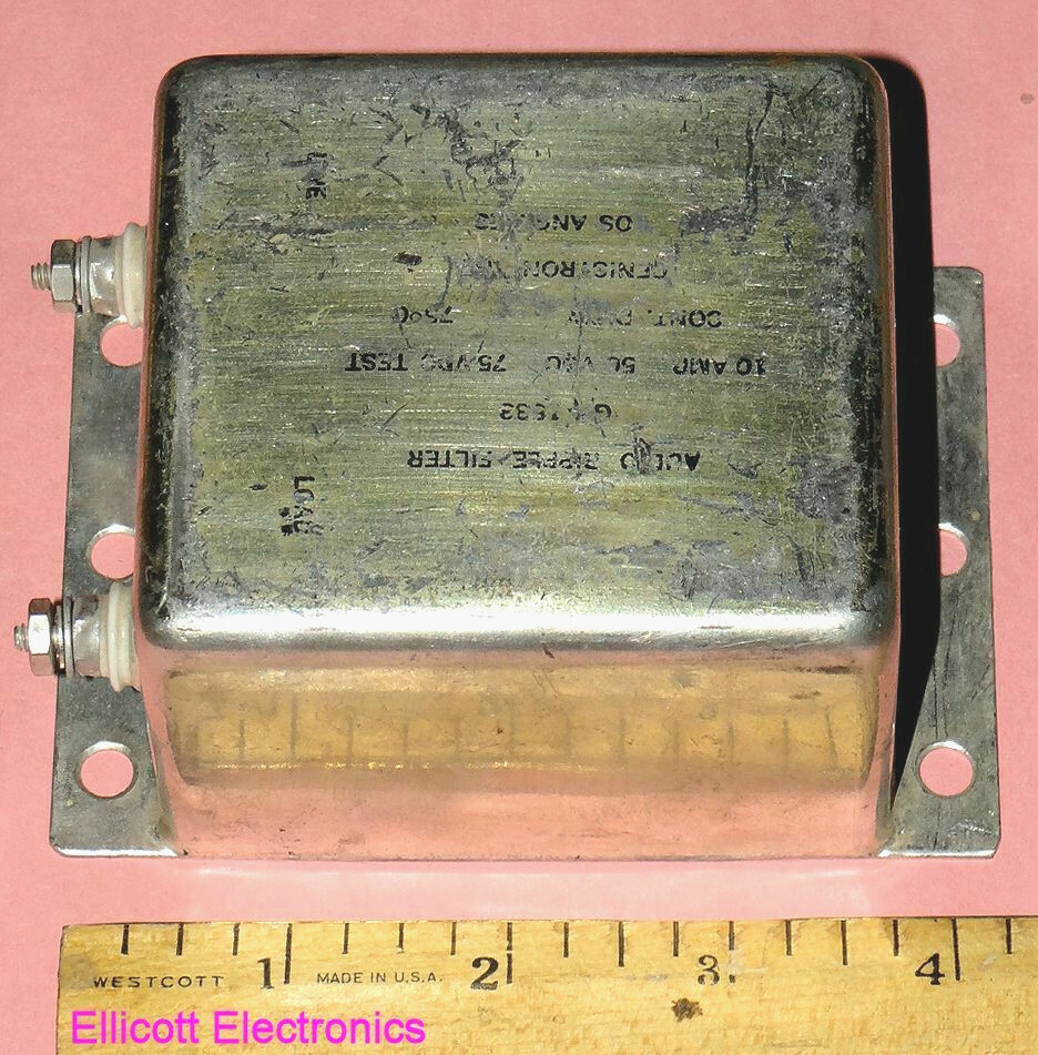 5 mH .1 Ohn Interference Filter Audio Ripple 10 A 50 VDC NOS Genistron GF-1533