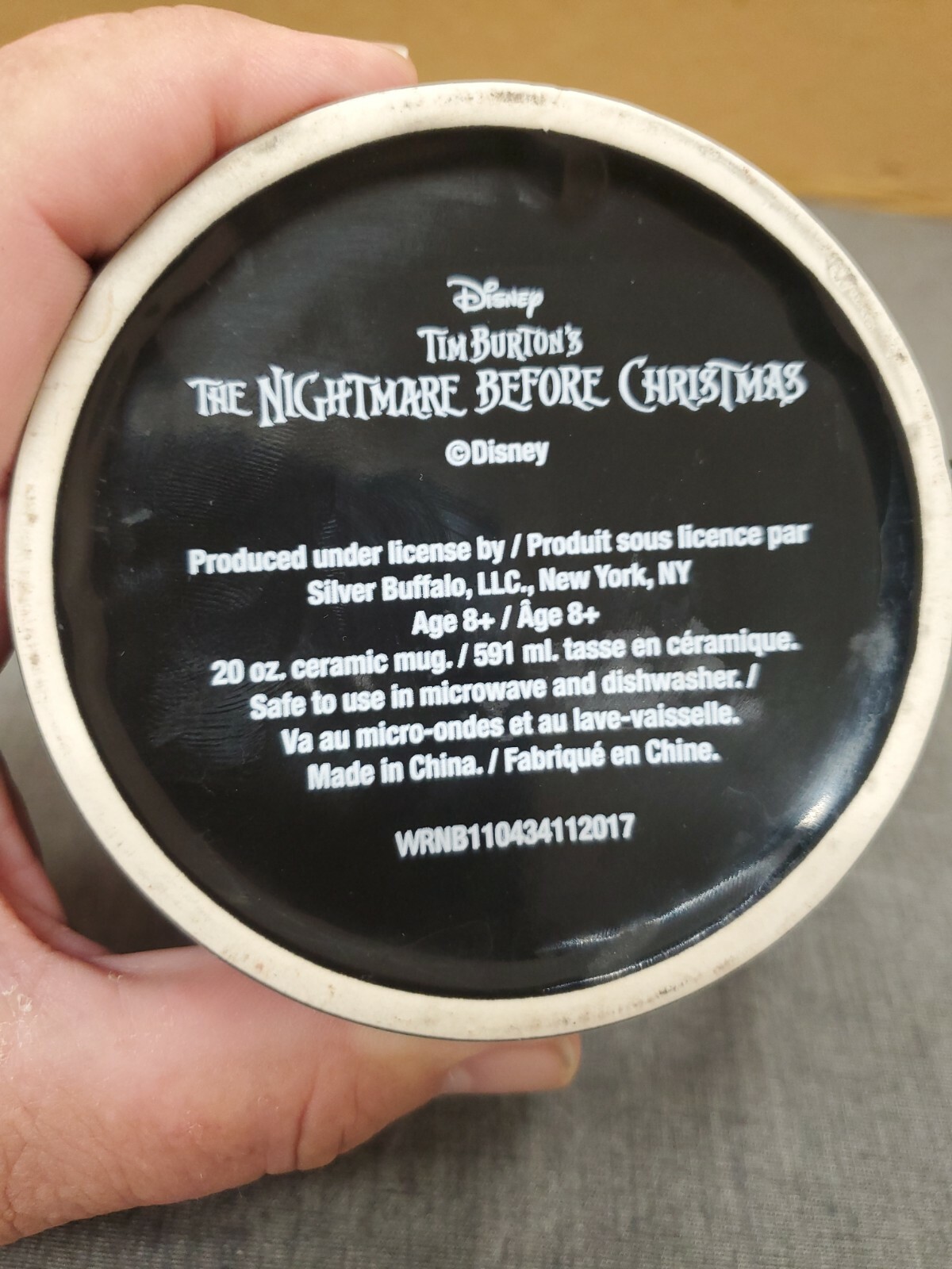 Disney JACK SKELLINGTON Coffee Mug Nightmare Before Christmas Cup Purple -Rare