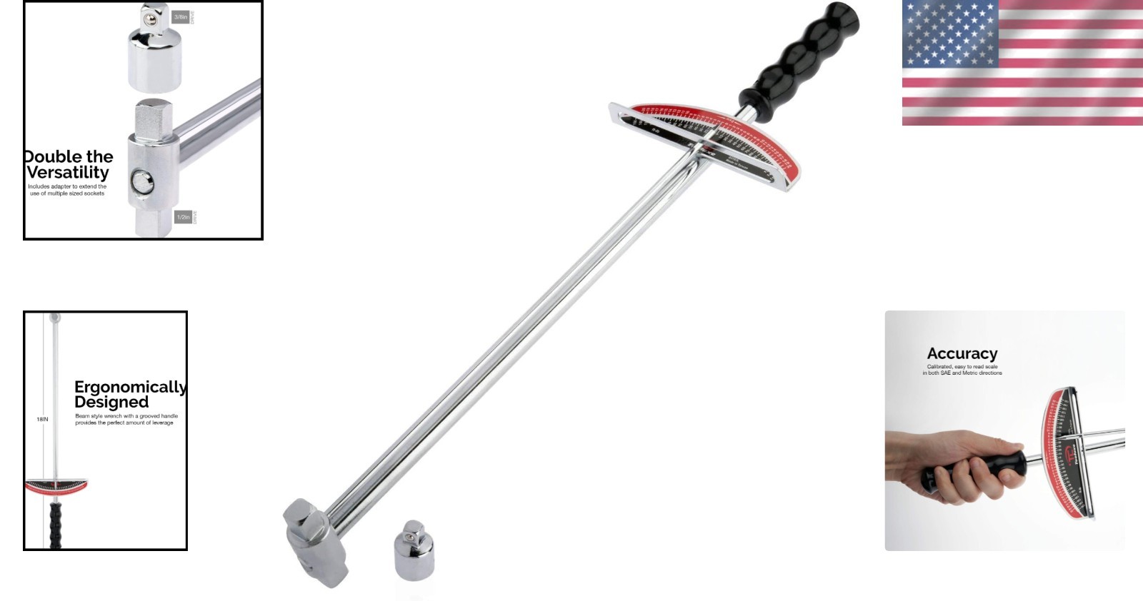 Dual Drive Torque Wrench Set 17" Length