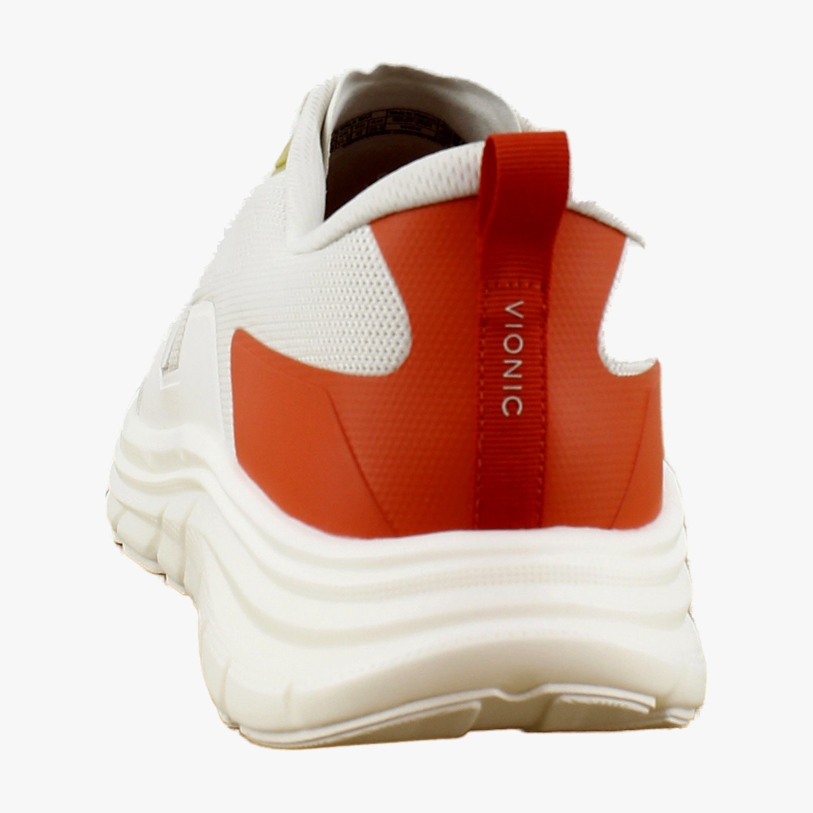 Vionic Mens Walk Max Mens Athletic Cream/Tangerine Tango