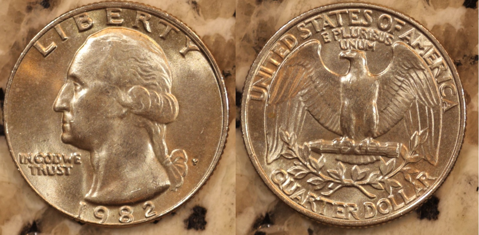 1982 P Washington Quarter GEM BU From OBW Roll