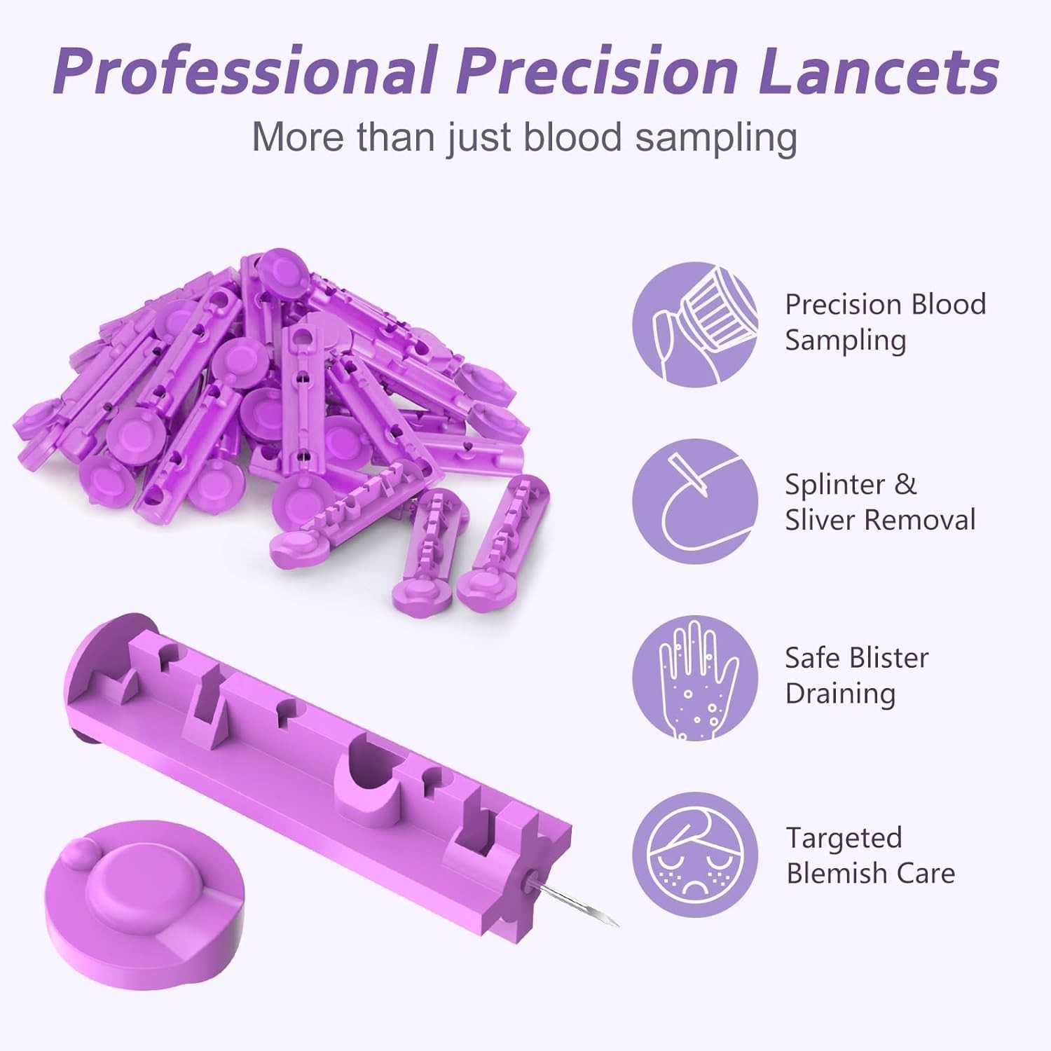 30G Lancets - 100PC Universal Compatibility for Painless Diabetes Testing