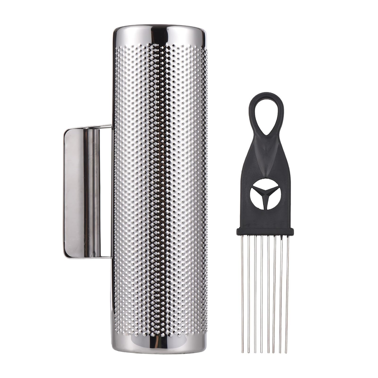 12 Inch Stainless Steel Guiro Shaker, Professional Metal Percussion Shaker wi...