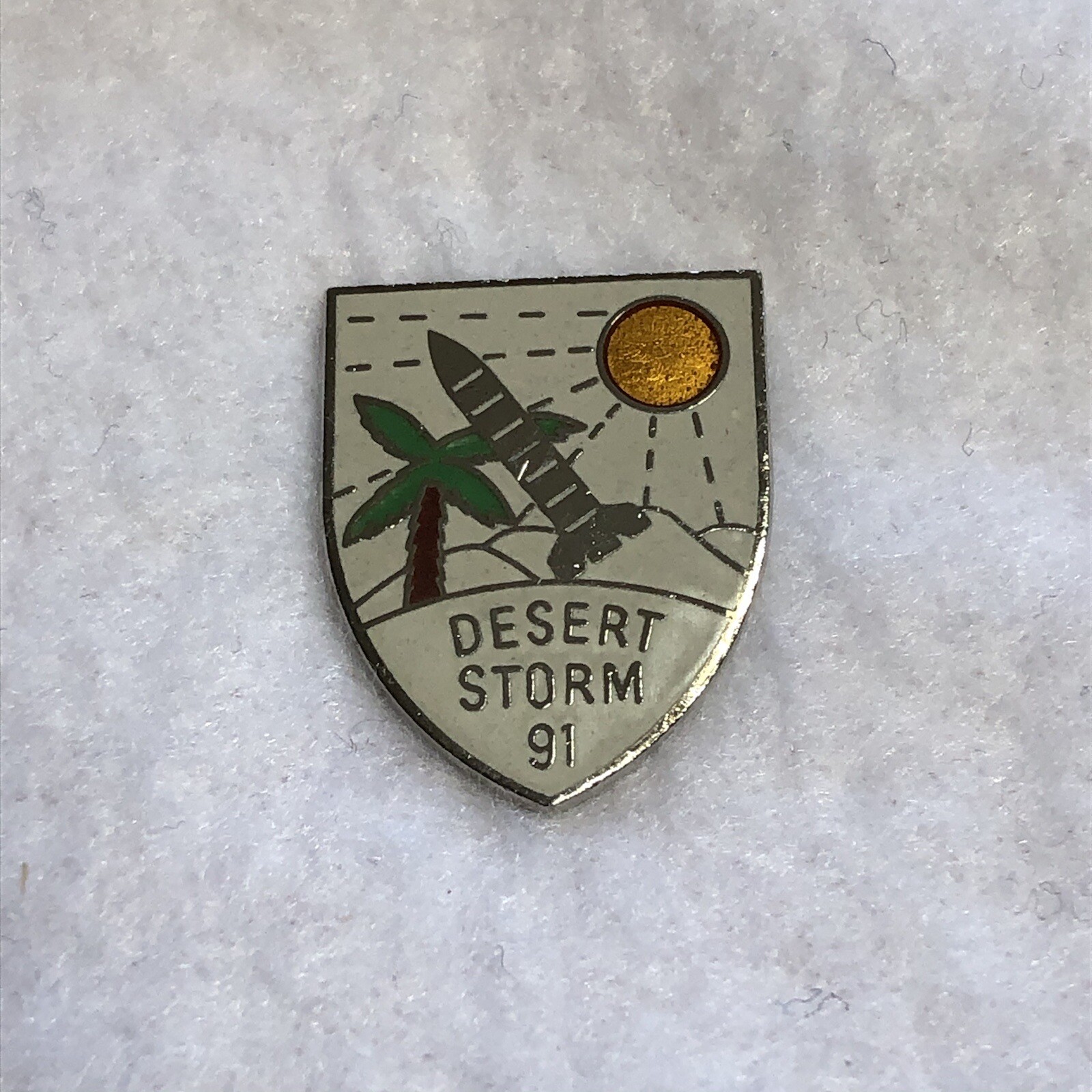 Vintage 1991 Operation Desert Storm Military Pushback Enamel Pin