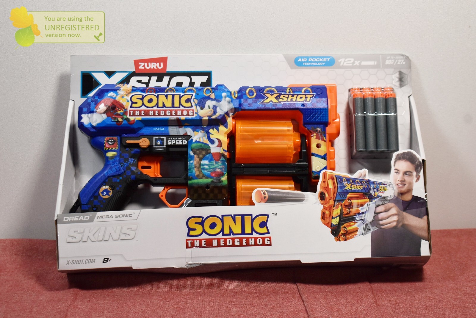 ZURU X-Shot SKINS Dread Dart Blaster Sonic the Hedgehog