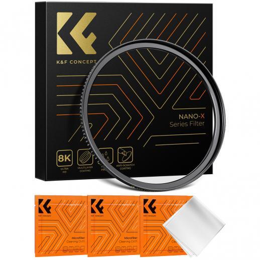 K&F CONCEPT Brass Filter Adapter Ring Step-Up Ring CNC Machined for Lens&Filters