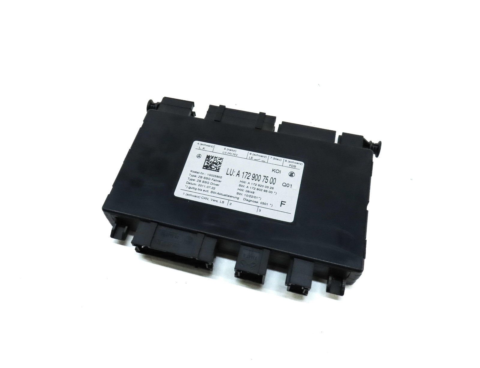 2012 MERCEDES C CLASS (W204) FRONT LEFT DRIVER SEAT MEMORY CONTROL MODULE
