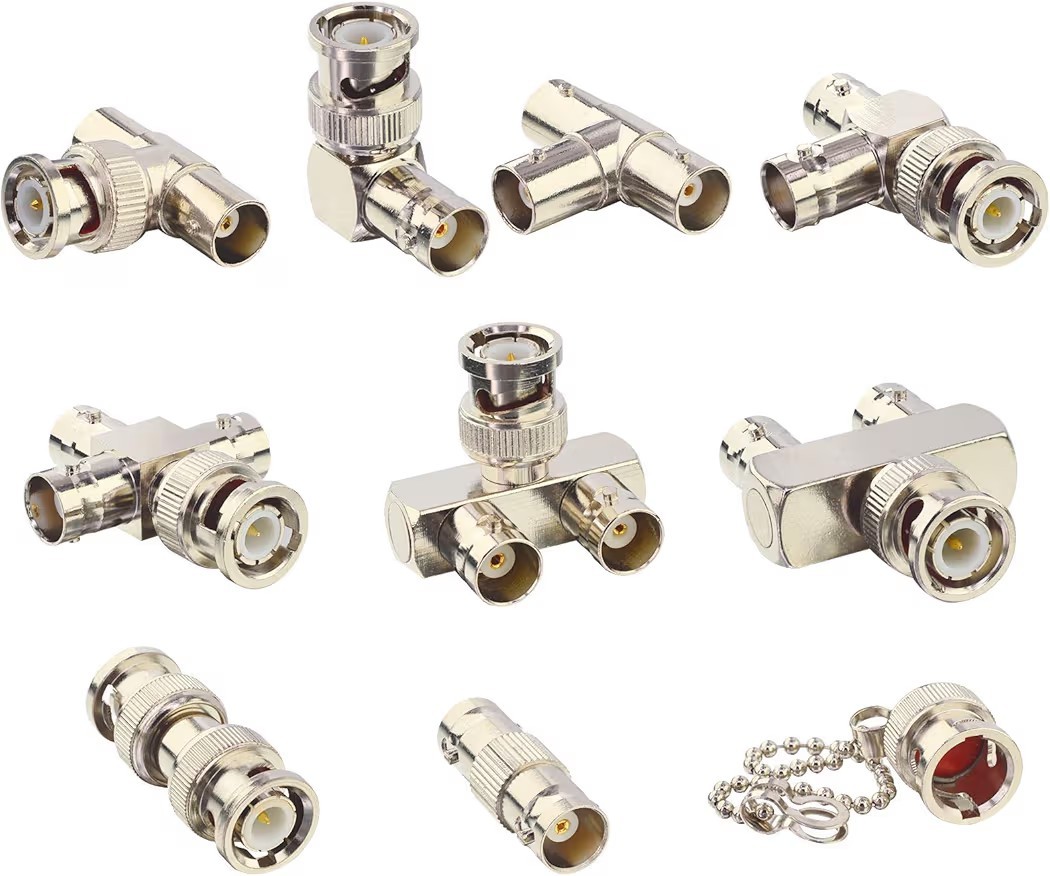 10 Type BNC Adapter Kits BNC Female to Dual BNC Female Adapter, 2 Way 3 Way 4 Wa