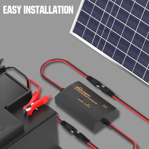 8A 12V Solar Charge Controller with LED Display - IP67 Waterproof - PWM