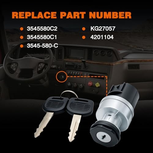 International Ignition Switch with Key Fit for International Replace for