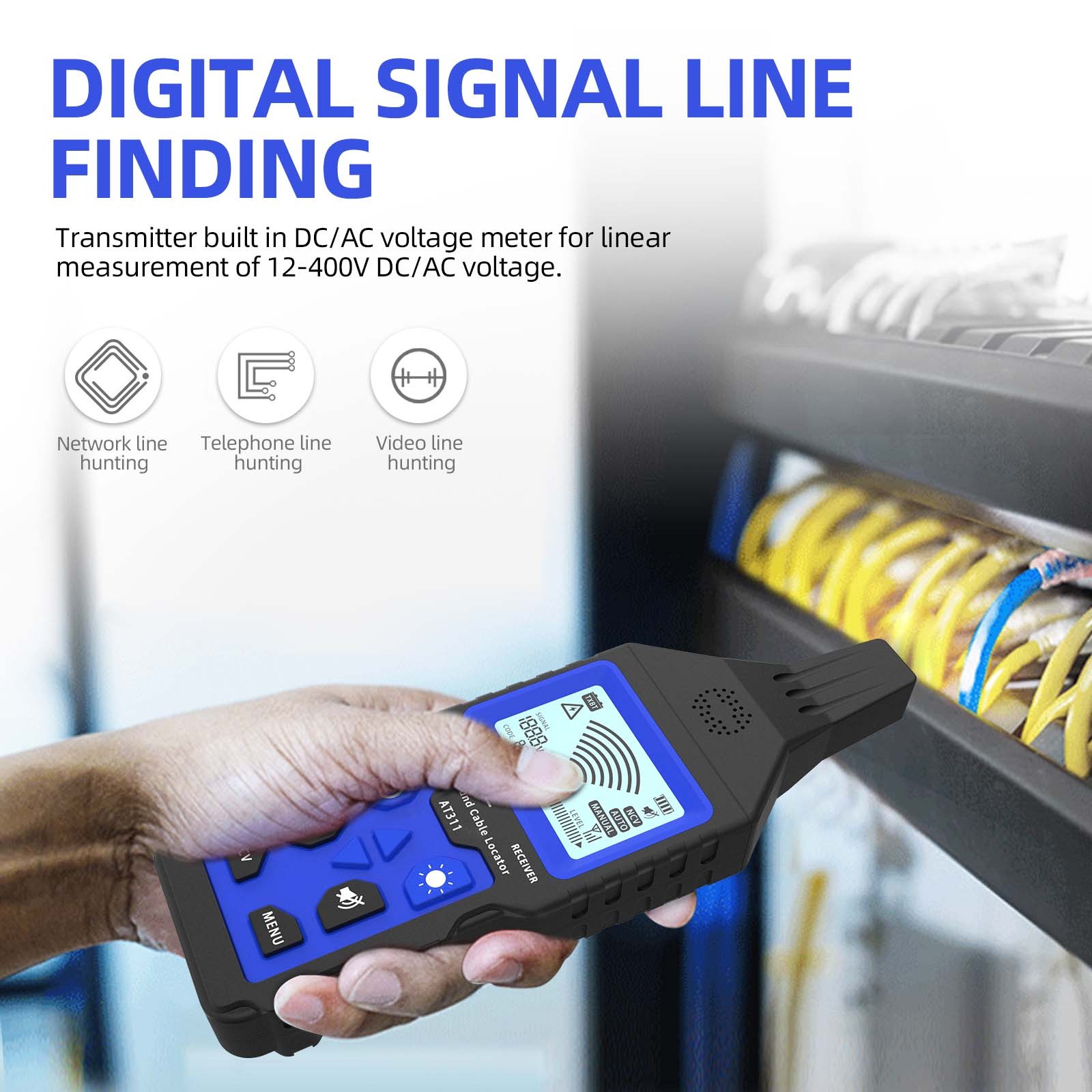NF-826 Underground Cable Tester Locator Circuit Detector Network Wire Tracker