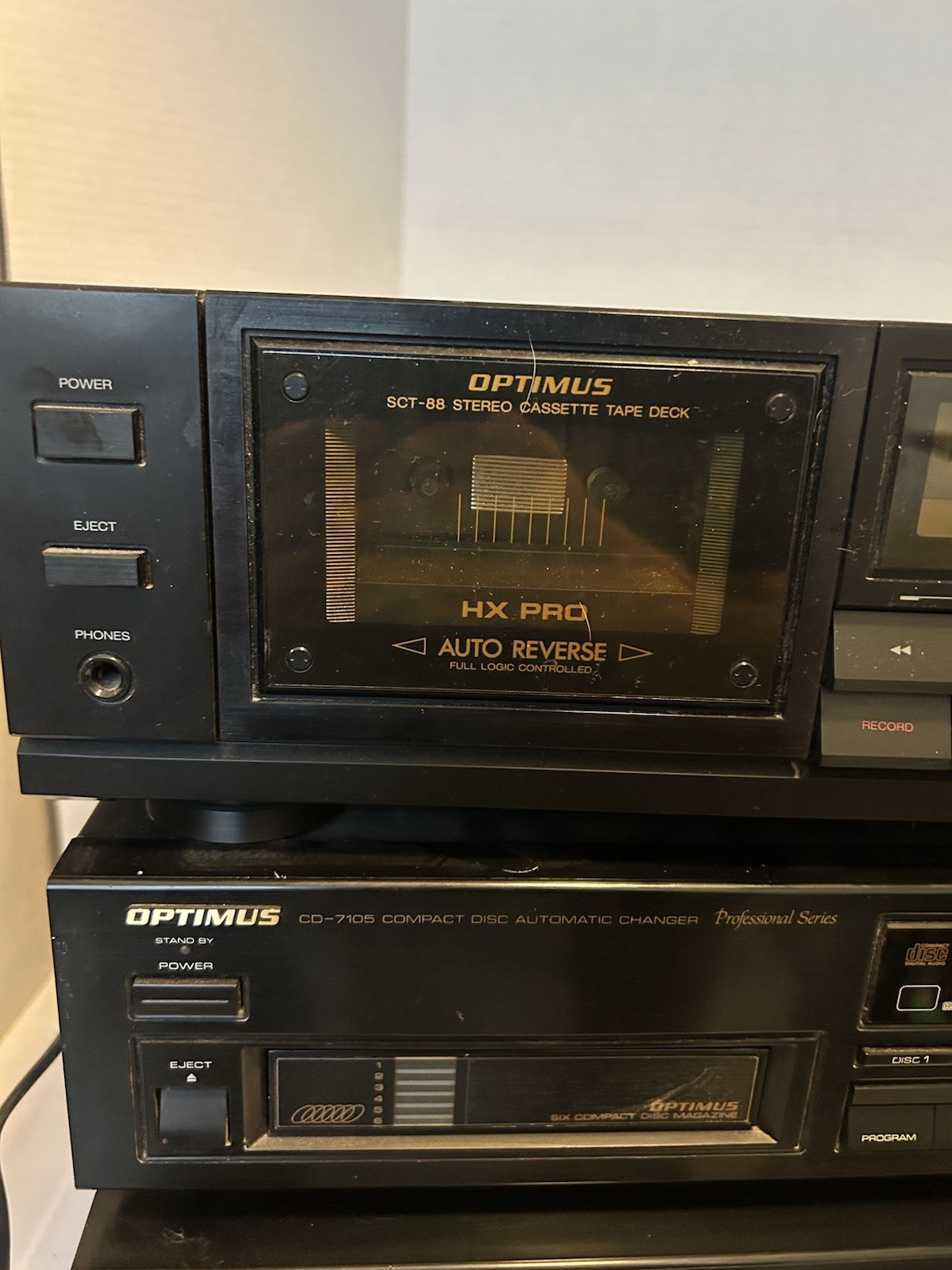 Optimus Professional Series modular component stereo system perfectly working.