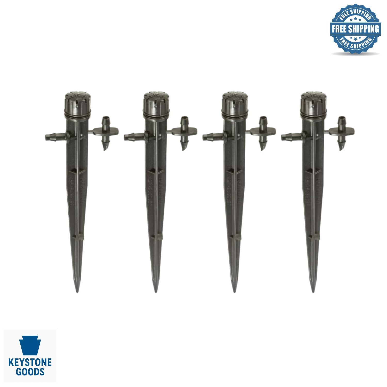 Rain Bird 4-Pack Micro-Bubbler Drip Irrigation on Stake, 360° Full Circle Spray
