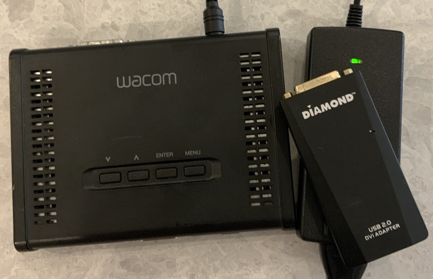 WacomDTZ-1200W/G Converter Box And Cables for Cintiq 12WX Tablet