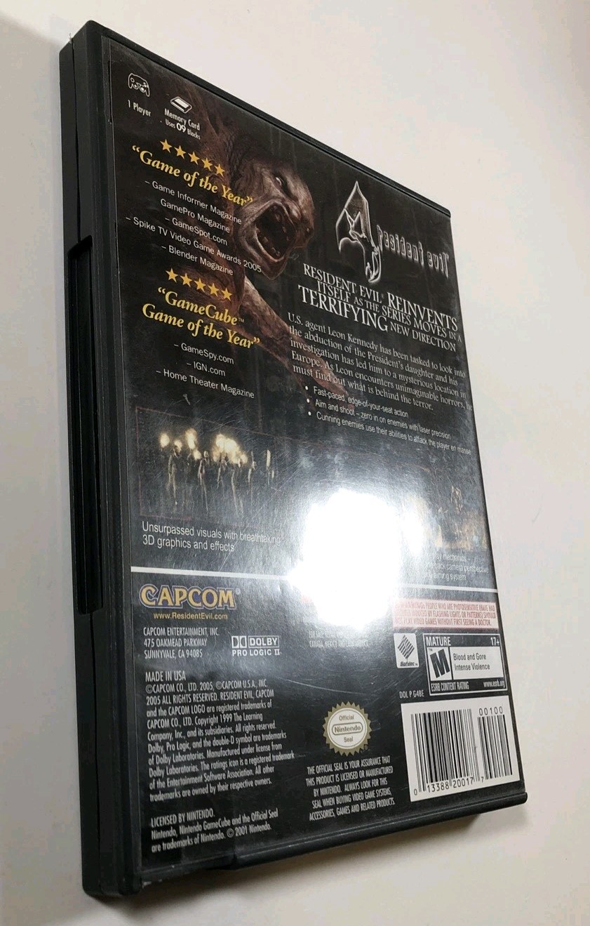AUTHENTIC CASE ONLY NO GAME Resident Evil 4 (Nintendo Gamecube) PLEASE READ