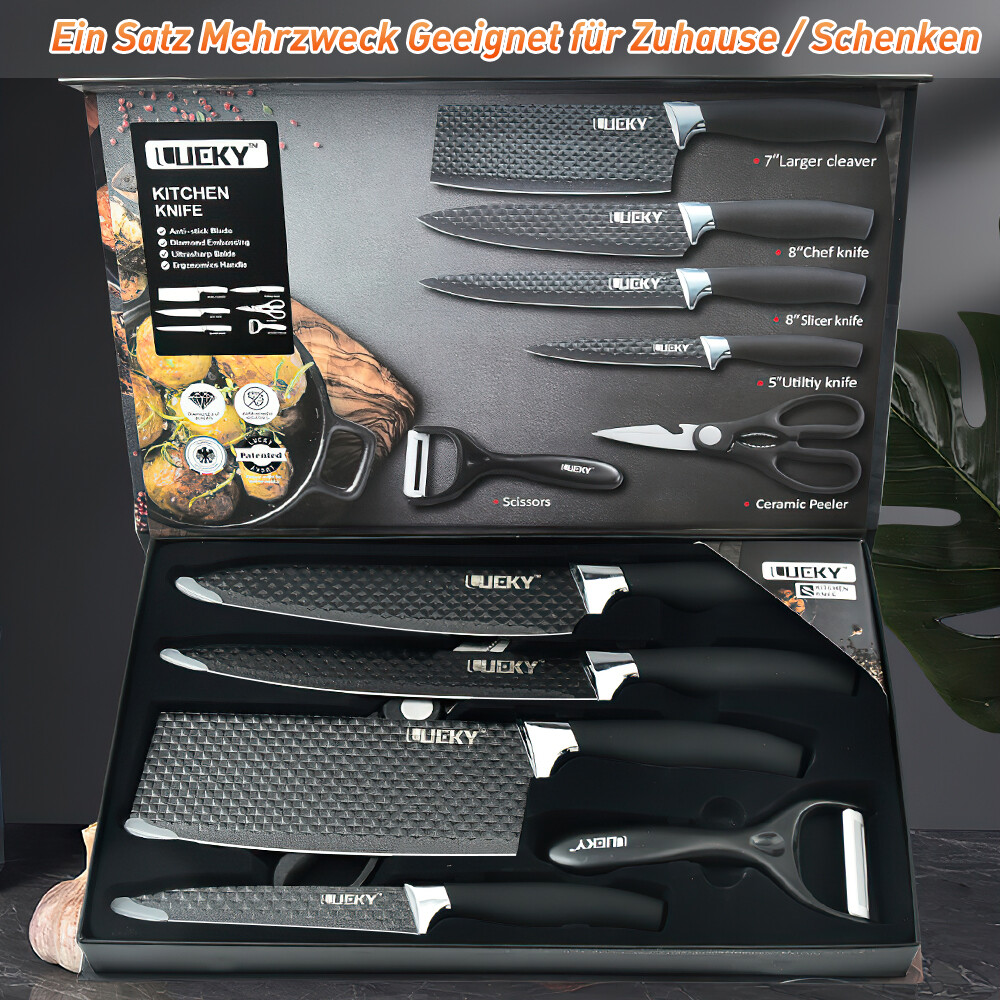 Chef Knife Set 6 Pieces Kitchen Knife Set Stainless Steel Ultra Sharp Knife Set