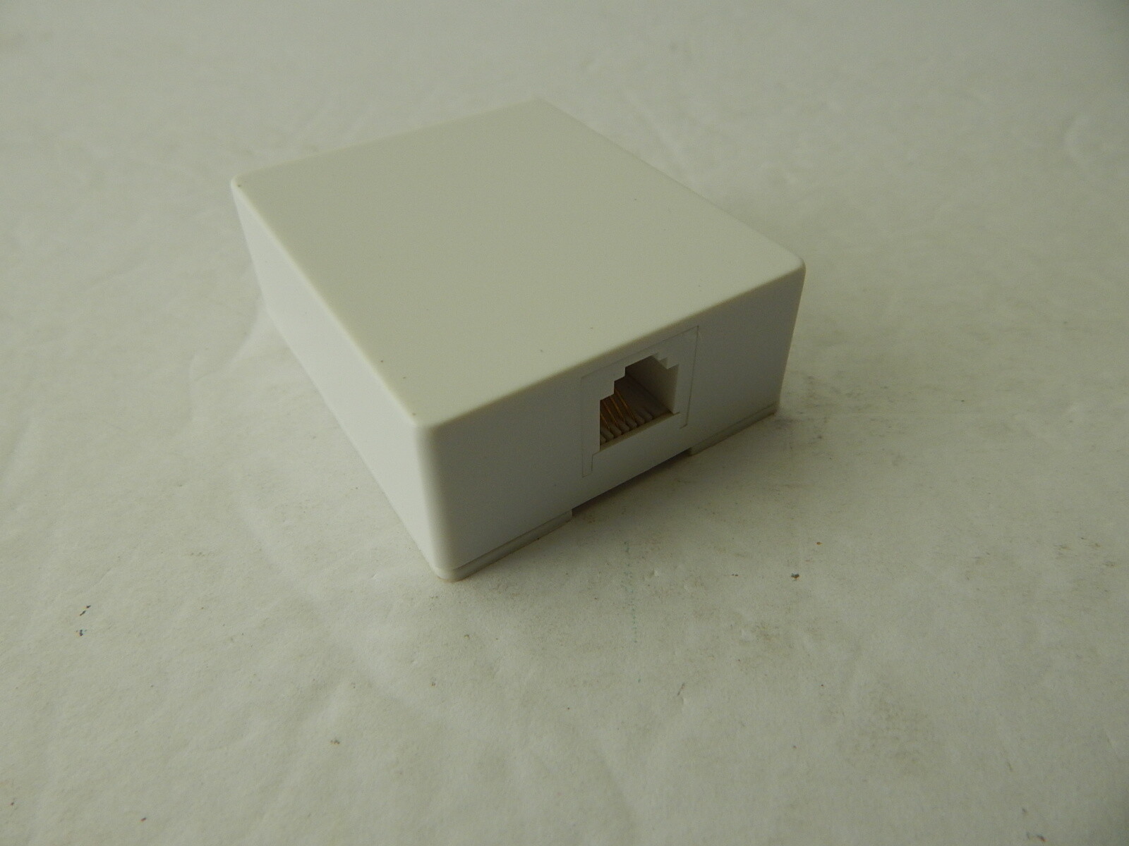 Universal External RJ11 Phone Jack 4-Wire White New