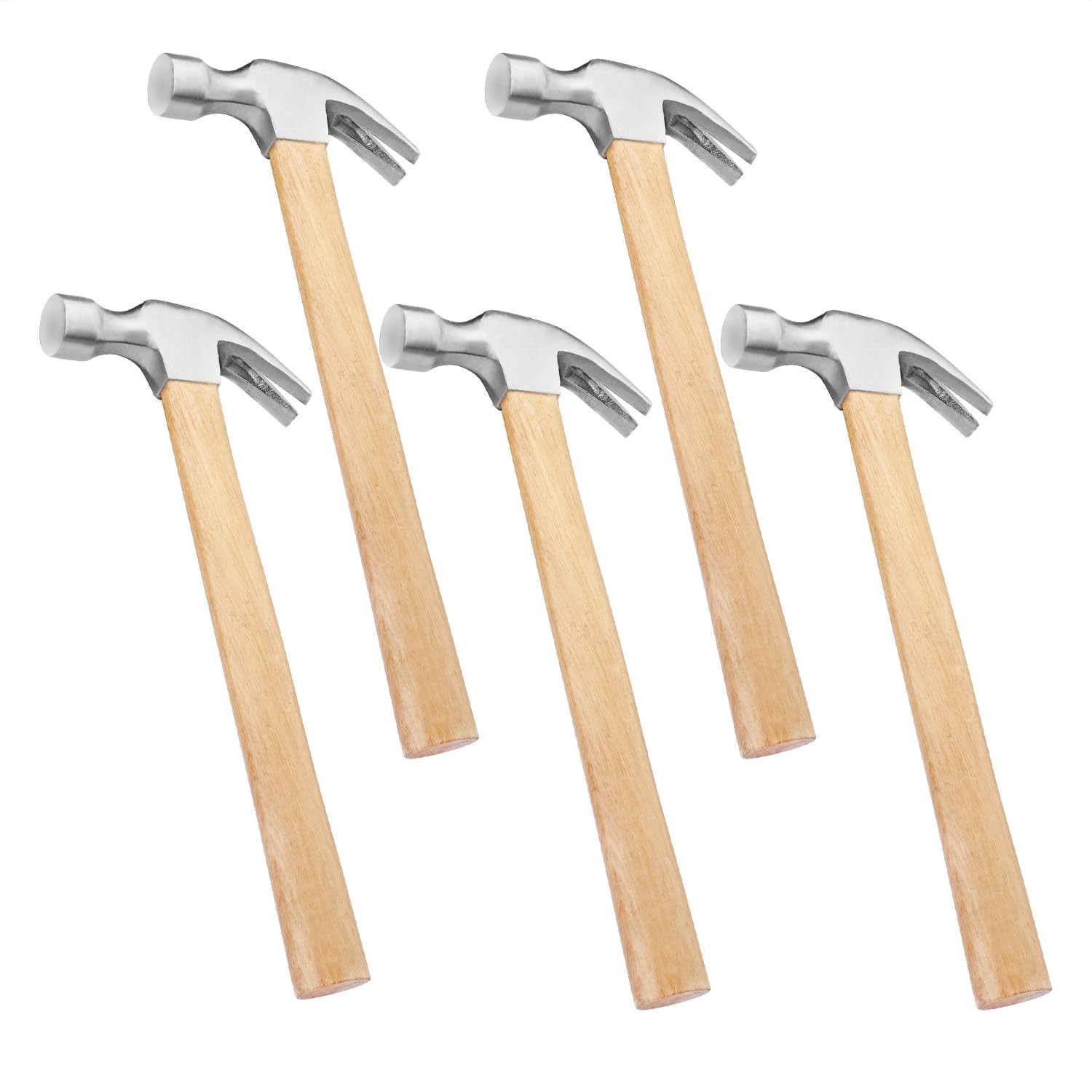5 Pack 16 OZ Claw Hammer with Wood Handle for Husband, Dad, or Friends! Ideal...
