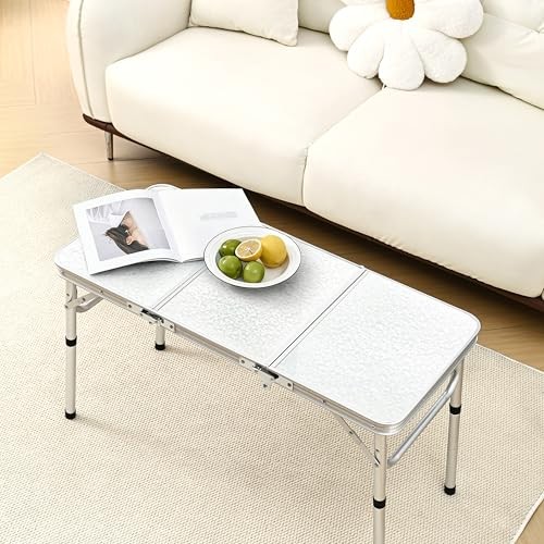 Folding Camping Table 3ft Portable Pinic Table 35"l X 16"w X 27"h Silver