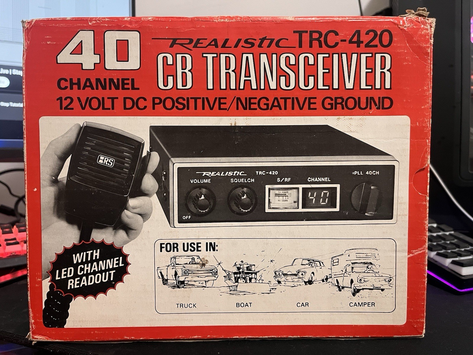 Vintage Realistic TRC-420 40 Channel CB Radio - Mint Condition