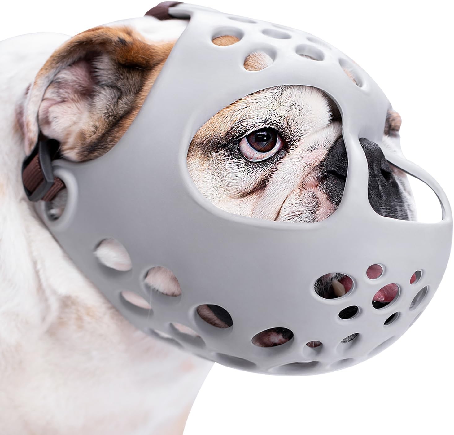 BARKLESS Short Snout Dog XL（Head 20-22½"）, Gray