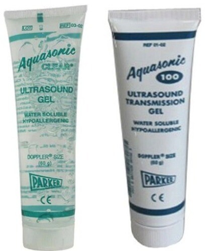 Parker AQUASONIC Ultrasound Transmission Gel 2oz 60g Doppler 100 OR Clear USA