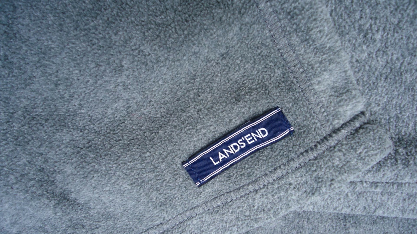 Lands' End Unisex Gray Scarf Size 66" x 9.5"